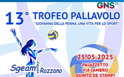 Torna il 13° Trofeo di Pallavolo Giovanna Della Penna – 25 maggio alle 15.30